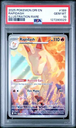 Rapidash 189/182 Sv10: Destined Rivals Pokemon PSA 10 - Image 1