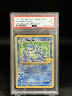 Pokemon PSA 9 MINT Celebrations Blastoise 2/102 Classic Collection Holo - Image 1