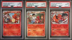 Pokemon Charmander Charmeleon Charizard PSA 10 Gem Mint Japanese Pokekyun 3 Set - Image 1