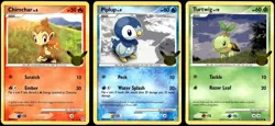 Chimchar 76/130 Piplup 93/130 Turtwig 103/130 Set JUMBO Promo Pokemon Card - Image 1