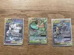Solgaleo&Lunala, Venusaur&Snivy and Garchomp&Giratina tag team GXs pokemon cards - Image 1