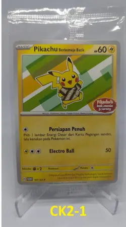 Pikachu Batik 101/SV-P - Indonesian Promo (Sealed) Pokemon TCG - 2023 - Limited - Image 1