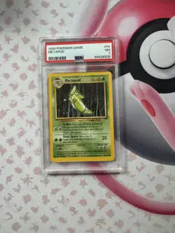 PSA 7 Metapod Base Set Unlimited 54/102 Pokemon 1999 Vintage - Image 1