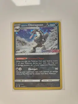 Galarian Obstagoon 119/202 Holo Stamped Sword Shield Base Pokemon - Image 1