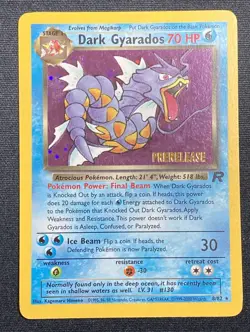 Dark Gyarados Holo Rare Prerelease 2000 Pokemon Rocket #8/82 Moderately Played - Image 1