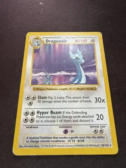Dragonair 18/102 Base Set Rare Unlimited WOTC Pokemon TCG 1999 LP - Image 2