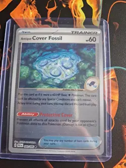 Pokemon TCG: Antique Cover Fossil 080/086 Pokeball Reverse Holo - Black Bolt - Image 1
