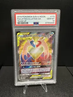 Pokemon Latias & Latios GX 170/181 Team Up Alternate Art Full Art Mint PSA 10 - Image 1