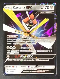 Kartana GX 70/111 2017 Pokemon Sun & Moon Crimson Invasion Half Art Ultra Rare - Image 1