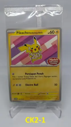 Pikachu Batik 190/SV-P - Indonesian Promo (Sealed) Pokemon TCG - 2023 - Limited - Image 1