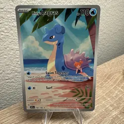 Pokemon TCG Misty's Lapras Destined Rivals 194/182 Illustration Rare Mint - Image 1