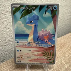 Pokemon TCG Misty's Lapras Destined Rivals 194/182 Illustration Rare Mint - Image 2