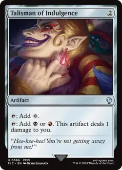 ~ Talisman of Indulgence ~ NM ~ Commander: FINAL FANTASY ~ MTG ~ - Image 1