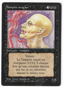 ►Magic-Style◄ MTG - Sengir Vampire - French Revised FBB - Played - Image 1