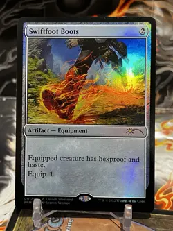 MTG | Swiftfoot Boots [Wizards Play Network 2022] ✨FOIL✨ - Image 1