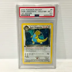 Dark Dragonite 5/82 - Holo 1st Edition - Team Rocket - PSA 8.5 - Graded Pokemon - Image 1