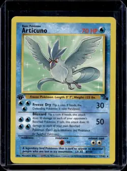 1999 Pokemon TGC Fossil Articuno Non-Holo 1st Edition Rare 17/62 - Image 1