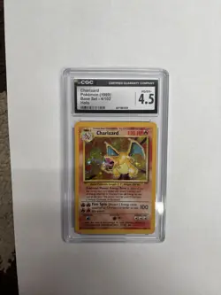 1999 POKEMON BASE SET UNLIMITED HOLO #4 CHARIZARD CGC 4.5 - Image 1