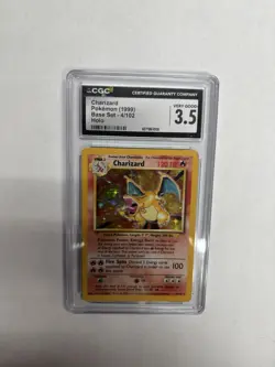 1999 POKEMON BASE SET UNLIMITED HOLO #4 CHARIZARD CGC 3.5 - Image 1