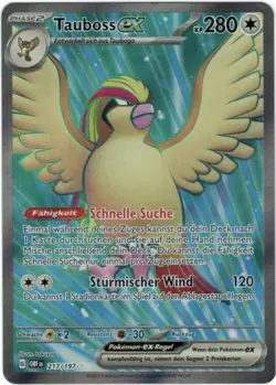 Pokemon Tauboss ex Full Art Obsidianflammen OBF 217/197 Near Mint Deutsch - Image 1