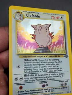 Clefable 1/64 Jungle Holo Rare Pokemon Card 1999 WOTC - Image 3