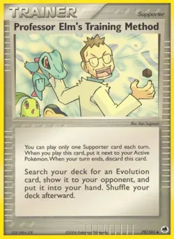 Professor Elm's Training Method 79/101 Dragon Frontiers Pokemon Card - NM - Image 1