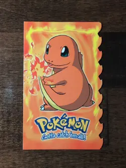 Pokemon Topps 1999 Die Cut Charmander Card Blue Logo MP - Image 1