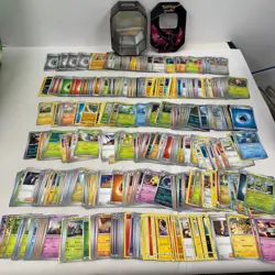 Pokemon Card & Tin Bundle w/ Pokemon, Reverse/Holo Cards, Energy & Trainer Cards - Image 4