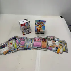 Pokemon Card & Tin Bundle w/ Pokemon, Reverse/Holo Cards, Energy & Trainer Cards - Image 2