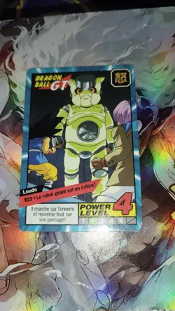 Carte Dragon Ball GT Grand Combat Part 9 822 Power Level Super battle card Z - Image 1