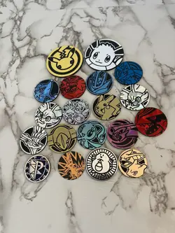 Lot of Official Pokemon TCG Coins - Image 1
