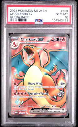 2023 POKEMON MEW EN-151 ULTRA RARE #183 CHARIZARD EX PSA 10 - Image 1