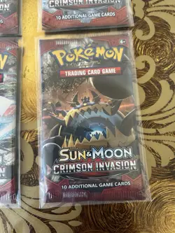 Crimson Invasion - Sealed 4 Booster Pack Set - Pokemon Sun & Moon TCG - Image 5