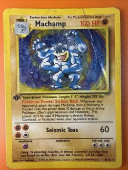 Pokemon TCG Machamp 008/102 Deck Exclusives Holo Damaged Free Shipping! - Image 2