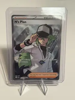 Pokemon TCG Black Bolt Ultra Rare Full Art Trainer Holo N's Plan 163/086 - Image 1