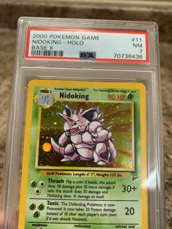 Base Set 2 Nidoking PSA 7 Holo 11/130 Pokemon Fresh Slab!! - Image 1