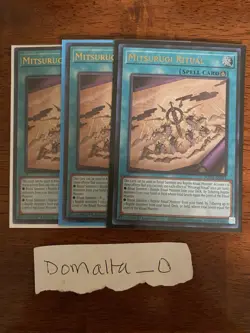 3x Yugioh Mitsurugi Ritual SUDA-EN095 Ultra Rare 1st Edition Near Mint Playset - Image 1