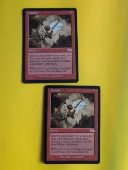 Gamble x2 rare sorcery MTG 2 Card. Urza's Saga. Old Vintage - Image 1