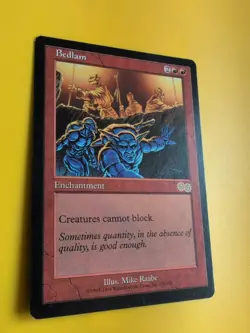 Bedlam. rare Enchantment MTG Card. Urza's Saga. Old Vintage - Image 3