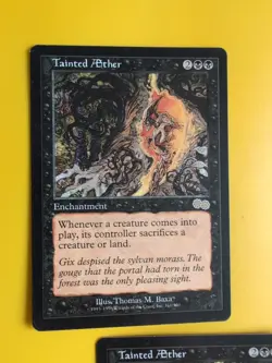 Tainted Aether x2 Rare Enchantment MTG 2 Card. Urza's Saga. Old Vintage - Image 3