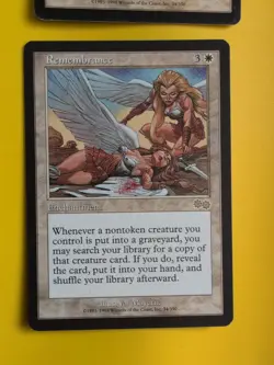 Remembrance x2 Rare Enchantment MTG 2 Card. Urza's Saga. Old Vintage - Image 2