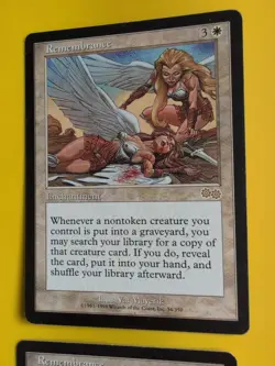 Remembrance x2 Rare Enchantment MTG 2 Card. Urza's Saga. Old Vintage - Image 4