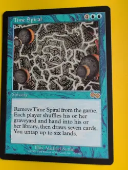 Time Spiral. Rare Sorcery MTG Card. Urza's Saga. Old Vintage - Image 3