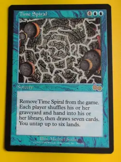 Time Spiral. Rare Sorcery MTG Card. Urza's Saga. Old Vintage - Image 4