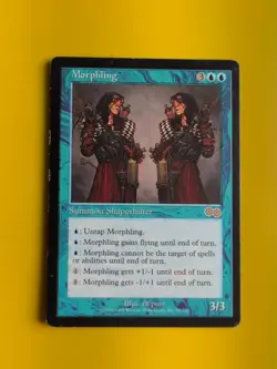 Morphling. rare Summon shapeshifter MTG Card. Urza's Saga. Old Vintage - Image 1