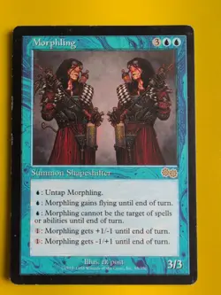 Morphling. rare Summon shapeshifter MTG Card. Urza's Saga. Old Vintage - Image 3