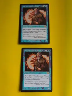 Barrin, Master Wizard x2. rare summon legend MTG 2 Card. Urza's Saga.Old Vintage - Image 1