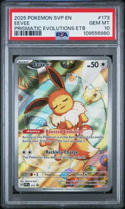 2025 POKEMON SVP EN-SV BLACK STAR PROMO #173 EEVEE PSA 10 - Image 1