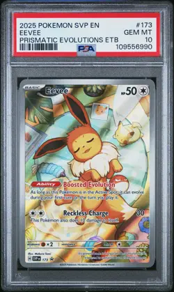 2025 POKEMON SVP EN-SV BLACK STAR PROMO #173 EEVEE PSA 10 - Image 1