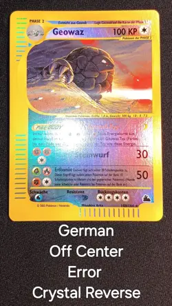 2003 Pokemon Crystal Golem 148/144 Skyridge Reverse Holo WOTC German VERY RARE - Image 1